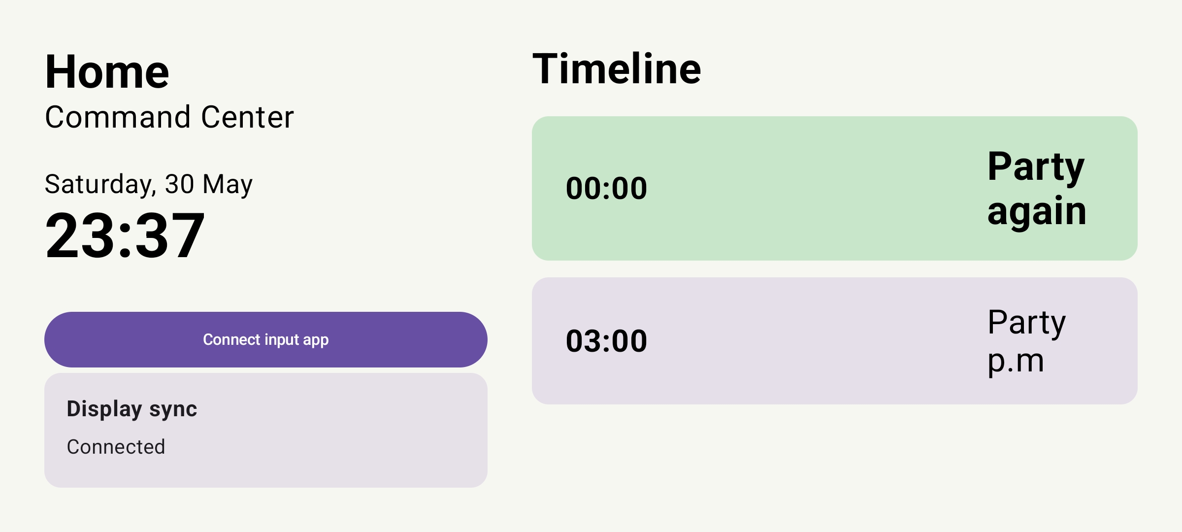 The List display app on a home screen